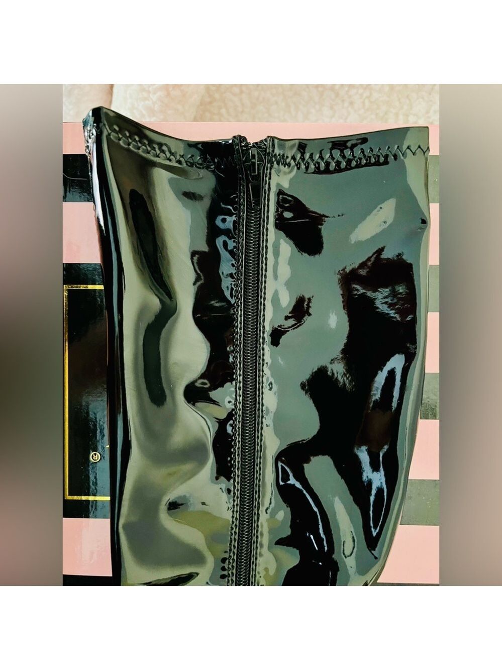 NIB Dolls Kill Lady GoDiva Wicked Head Versus Heart Platform Boots Cannon Black - Picture 12 of 16